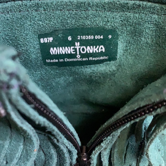 Limited edition! Minnetonka Boots Teal Suede 6 - Picture 6 of 6